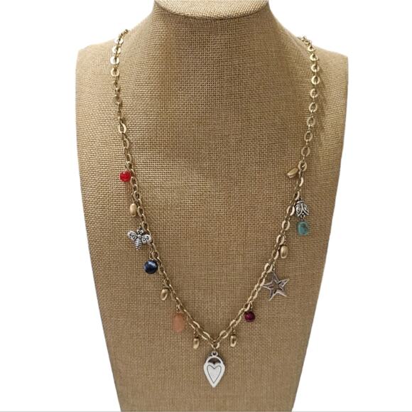 Chico's Charm Bumblebee Star Heart Ladybug Necklace New! - Picture 7 of 11